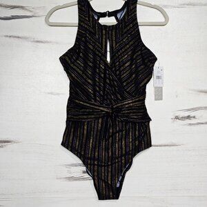 Amoressa Swimwear Chateau Alcazar Low Impact Wireless One Piece Swimsuit Size 10